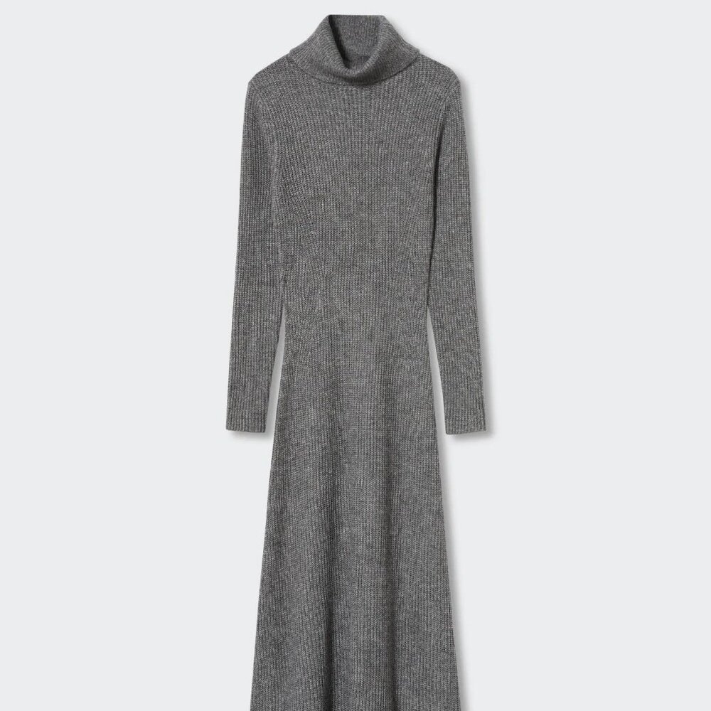 Mango Knitted Turtleneck Dress